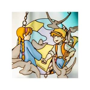 Flash Sale Attrape-soleil vitrail Sheeta & Pazu - Le Château dans le ciel Décoration