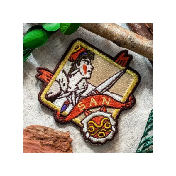 Online Badge broderie autocollant San - Princesse Mononoké Badges