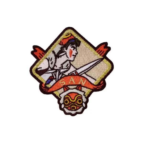 Online Badge broderie autocollant San - Princesse Mononoké Badges
