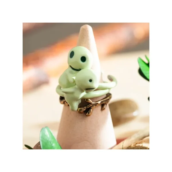 Clearance Bague 3 anneaux Kodama - Princesse Mononoké Bijoux