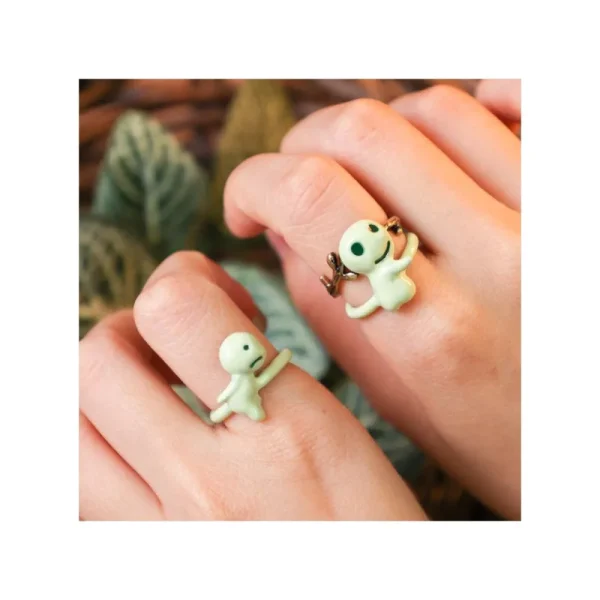 Clearance Bague 3 anneaux Kodama - Princesse Mononoké Bijoux