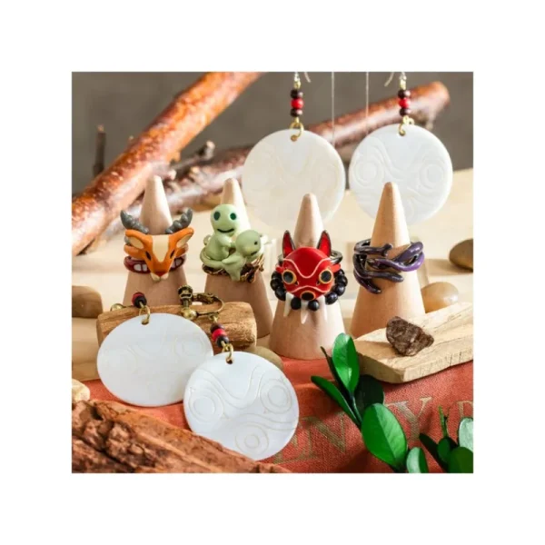 Clearance Bague 3 anneaux Kodama - Princesse Mononoké Bijoux