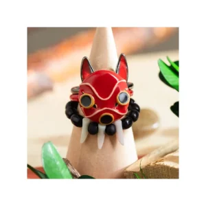New Bague 3 anneaux Masque de San - Princesse Mononoké Bijoux