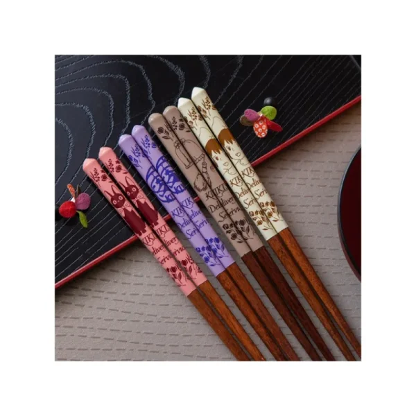 Sale Baguettes laquées 21cm Esquisses Brun - Kiki la petite sorcière Cuisine Et Table