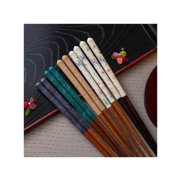 Best Sale Baguettes laquées 21cm Esquisses Marron - Mon Voisin Totoro Cuisine Et Table