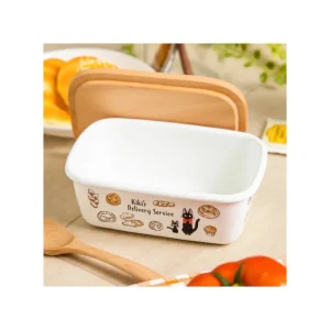 Store Beurrier émail avec couvercle bois Viennoiseries 500ml - Kiki la peti Cuisine Et Table