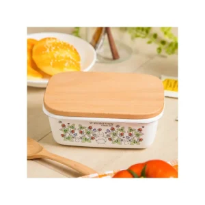 Store Beurrier émail avec couvercle bois Noiraudes 500ml - Mon Voisin Totor Cuisine Et Table