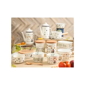 Store Beurrier émail avec couvercle bois Noiraudes 500ml - Mon Voisin Totor Cuisine Et Table