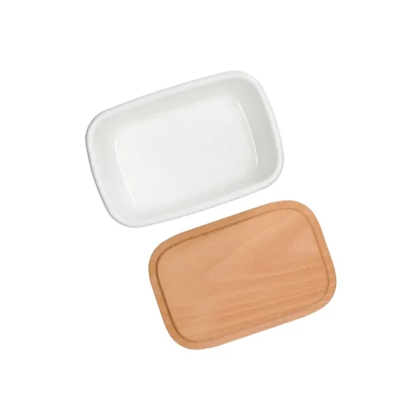 Store Beurrier émail avec couvercle bois Noiraudes 500ml - Mon Voisin Totor Cuisine Et Table