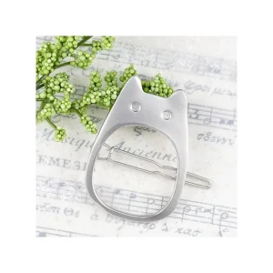Best Bijou Barette Totoro Blanc Metal- Mon Voisin Totoro Bijoux
