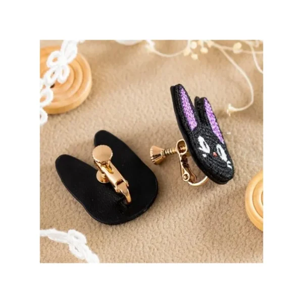 Best Sale Bijou Boucle d’oreilles à Clips Broderie Jiji - Kiki la petite sorciè Bijoux