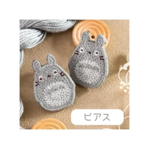Cheap Bijou Boucle d’oreilles Broderie Totoro gris - Mon Voisin Totoro Bijoux