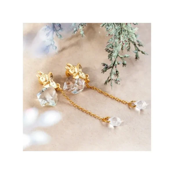 Flash Sale Bijou Boucle d’oreilles Clip Totoro Blanc Goutte - Mon Voisin Totoro Bijoux