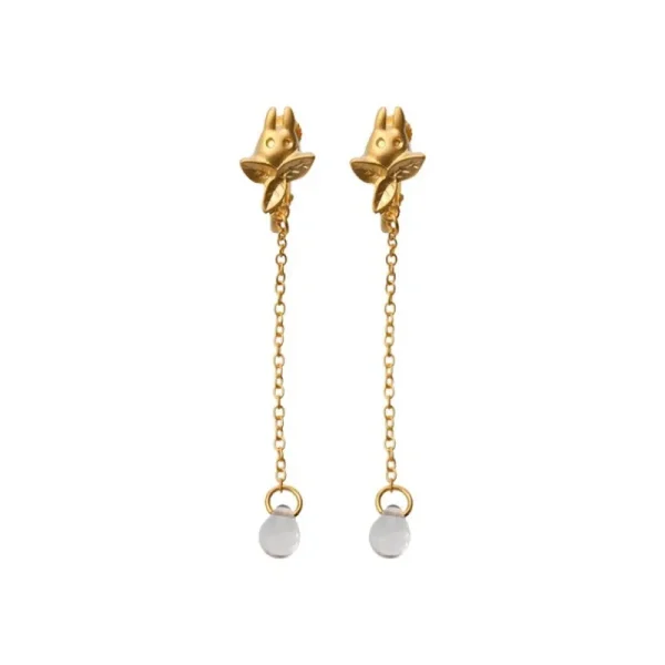 Flash Sale Bijou Boucle d’oreilles Clip Totoro Blanc Goutte - Mon Voisin Totoro Bijoux