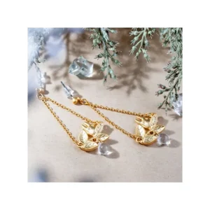 Cheap Bijou Boucle d’oreilles Totoro Blanc Caché Dans Une Feuille - Mon Voi Bijoux