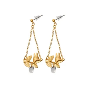 Cheap Bijou Boucle d’oreilles Totoro Blanc Caché Dans Une Feuille - Mon Voi Bijoux