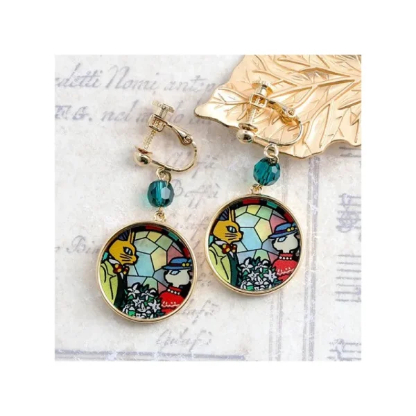 Clearance Bijou Boucles d’oreilles à clips Louise & Baron Vitrail - Si tu tends Bijoux