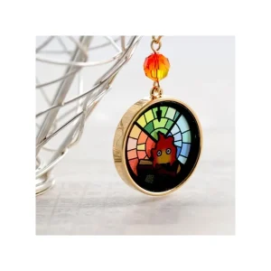 Best Sale Bijou Boucles d’oreilles Calcifer Vitrail- Le Château ambulant Bijoux
