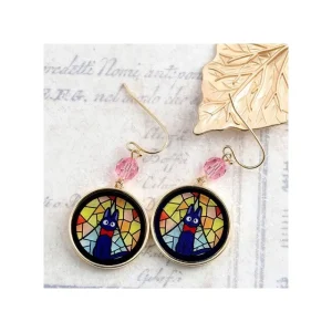 New Bijou Boucles d’oreilles Jiji Vitrail - Kiki la petite Sorcière Bijoux