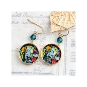 Clearance Bijou Boucles d’oreilles Louise et Baron Vitrail- Si tu tends l'oreil Bijoux