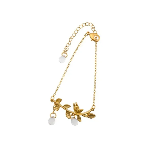 Best Sale Bijou Bracelet Totoro Blanc Caché Dans Une Feuille -Mon Voisin Totoro Bijoux
