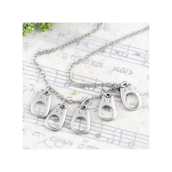Store Bijou Collier Totoro Blanc Metal- Mon Voisin Totoro Bijoux