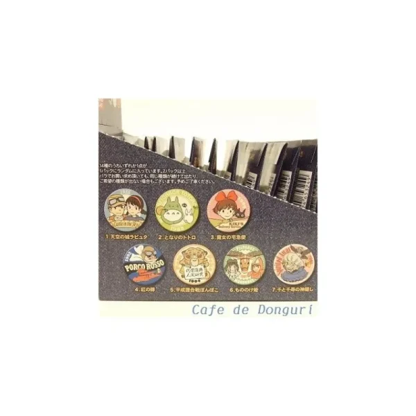 Shop Boîte Collection de 14 Badges Bleu - Studio Ghibli Badges