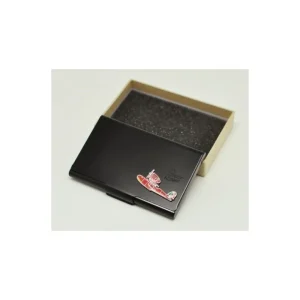 Discount Boîte Métal Carte de Visite Noire avec Hydravion - Porco Rosso Accessoires