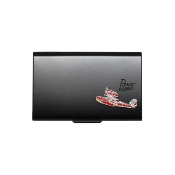 Discount Boîte Métal Carte de Visite Noire avec Hydravion - Porco Rosso Accessoires