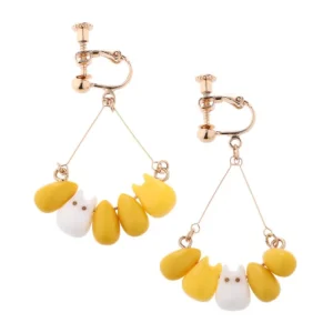 Flash Sale Boucle d’oreilles Clip Totoro blanc & Maïs - Mon Voisin Totoro Bijoux