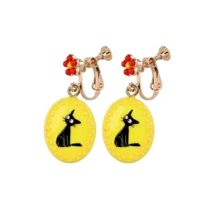 Cheap Boucles d’oreilles à clips fantaisie jaunes Jiji - Kiki la petite sor Bijoux
