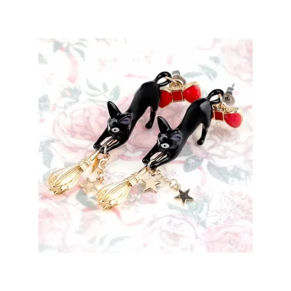 Cheap Boucles d’oreilles percées Jiji sur son balai - Kiki la petite Sorciè Bijoux