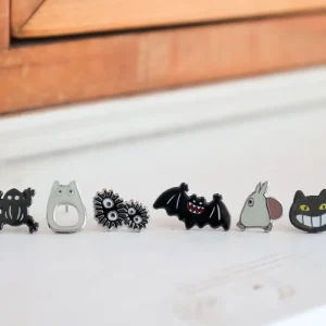 Hot Boucles d’oreilles percées Générique set de 6 - Mon Voisin Totoro Bijoux