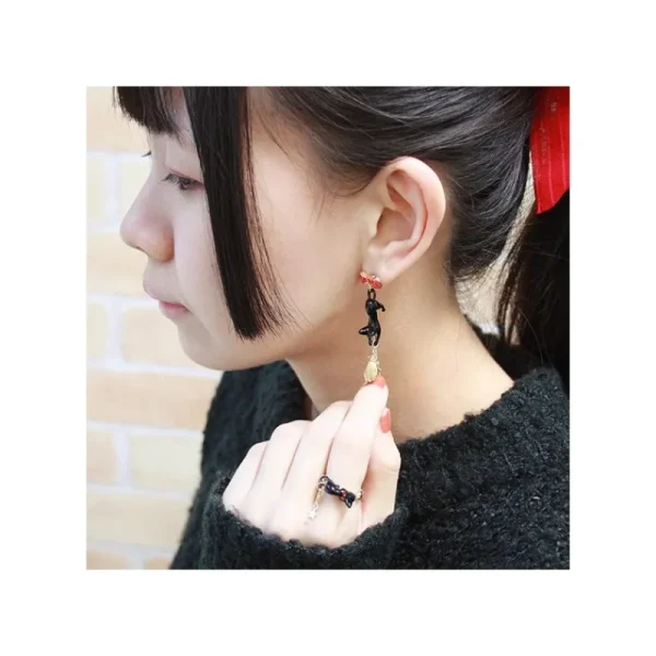 Cheap Boucles d’oreilles percées Jiji sur son balai - Kiki la petite Sorciè Bijoux