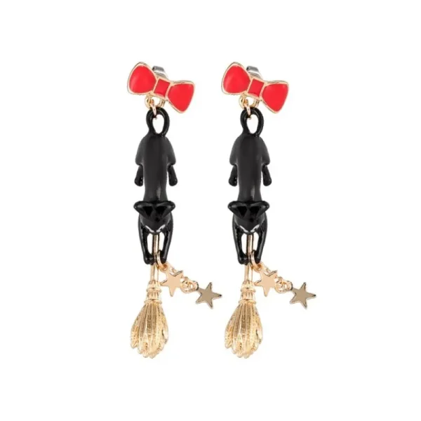 Cheap Boucles d’oreilles percées Jiji sur son balai - Kiki la petite Sorciè Bijoux