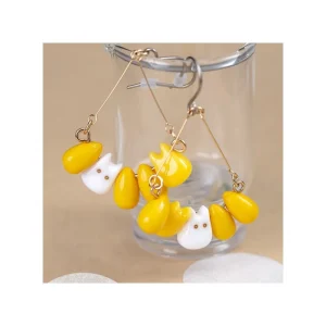Best Boucles d’oreilles Totoro blanc & Maïs - Mon Voisin Totoro Bijoux