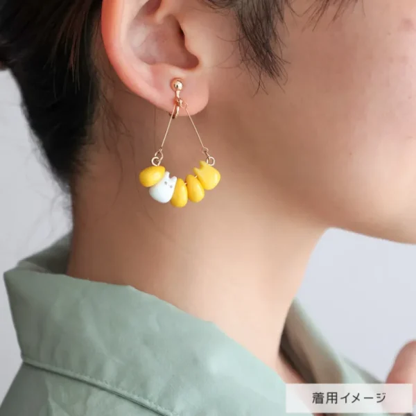 Best Boucles d’oreilles Totoro blanc & Maïs - Mon Voisin Totoro Bijoux
