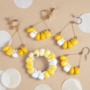 Best Boucles d’oreilles Totoro blanc & Maïs - Mon Voisin Totoro Bijoux