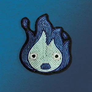New Broche Cannetille Calcifer bleu - Le Château Ambulant Pins