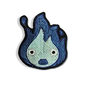 New Broche Cannetille Calcifer bleu - Le Château Ambulant Pins
