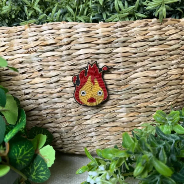 Store Broche Cannetille Calcifer jaune - Le Château Ambulant Pins