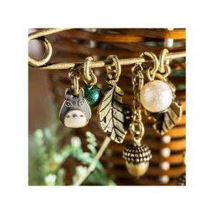 Best Sale Broche épingle à nourrice Totoro & Feuilles - Mon Voisin Totoro Accessoires | Bijoux