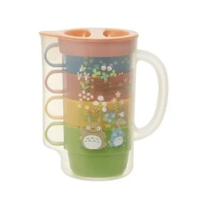 Shop Carafe Et 4 Tasses Totoro Fleur - Mon Voisin Totoro Cuisine Et Table