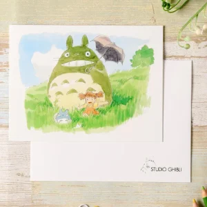 Outlet Carte de vœux aquarelle 24 x 15,8 cm Mei & Totoro - Mon Voisin Totoro Cartes Postales Et Papier À Lettres