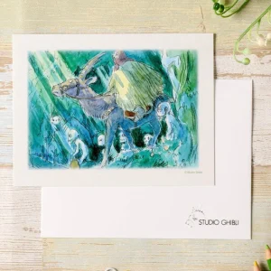 Cheap Carte de vœux aquarelle 24 x 15,8 cm Ashitaka dans la forêt  - Prince Cartes Postales Et Papier À Lettres