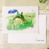 Sale Carte de vœux aquarelle 24 x 15,8 cm Mei & Totoro & Sakura - Mon Vois Cartes Postales Et Papier À Lettres