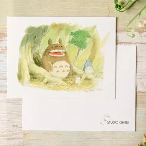 New Carte de vœux aquarelle 24 x 15,8 cm Printemps - Mon Voisin Totoro Cartes Postales Et Papier À Lettres