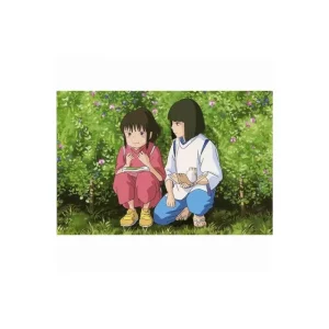 Online Carte Postale Chihiro & Haku onigiri - Le Voyage de Chihiro Cartes Postales Et Papier À Lettres