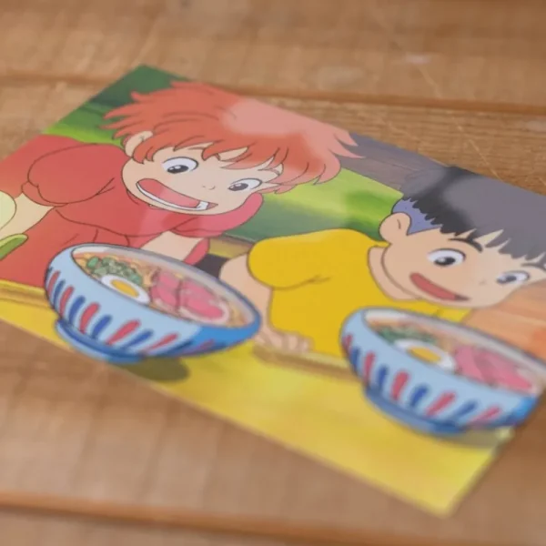 Discount Carte Postale Ponyo & Sosuke ramen - Ponyo sur la falaise Cartes Postales Et Papier À Lettres