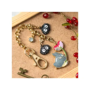 Outlet Chaînette Charms Totoro Gris & Fleur - Mon Voisin Totoro Straps